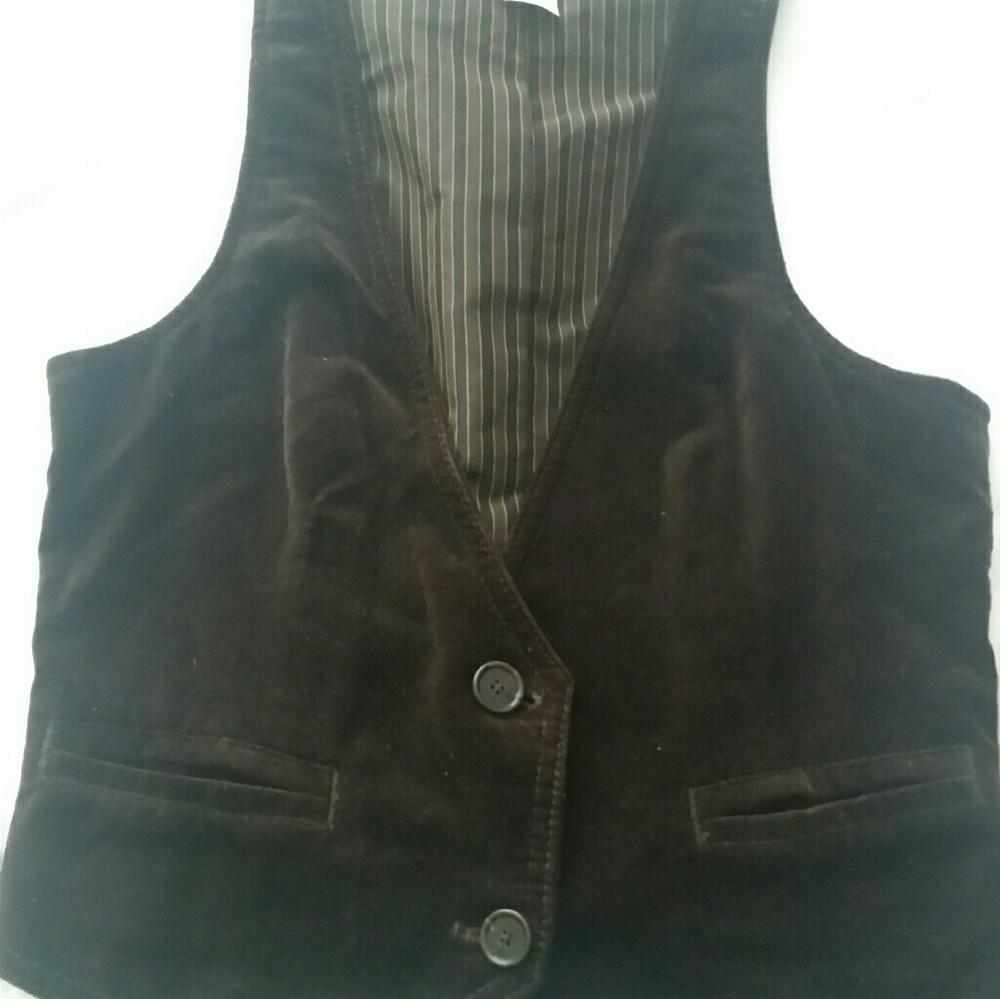 J Crew Velvet Vest; Size 2; Pre-owned